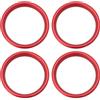 SG Store 4 Pezzi Rosso Anello Decorativo Per Presa d'aria Per Auto Compatibile Con Audi A3 S3 2013-2020 Q2 2017+ Anello In Lega Di Alluminio Diametro Esterno 63,2mm Diametro Interno 51,1mm