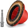 URAQT Smerigliatrice per Mozzo Ruota Auto, Smerigliatrice a Testa sferica, Diametro 90mm Interni e 150mm Esterni, Pulitore Mozzo Ruota, con Attacco Quadrato da 1/2, per Pulizia mozzi