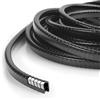 URAQT 5.5 M Protezione Porte Auto, Protezione per Bordi Auto in Gomma, Guarnizione Porta Auto a forma di U, Autoadesivo per la Maggior Parte delle Automobili (Nero)