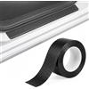 Zyrtkeriom Pellicola in carbonio per auto, 7 cm x 10 m, protezione per battitacco, autoadesiva, in fibra di carbonio, colore nero