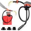 VeftBltrem Pompa Benzina Elettrica con Arresto Auto 12L/min, Pompa per Travaso Benzina, Pompa Travaso Gasolio Elettrica con 3 Adattatore, Tubo Lungo 1.5M, per Diesel/Olio, per Auto, Trattore, Moto, Barca