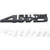 Generico 3D Car Sticker 4WD Full Time Logo Emblem Truck Auto Badge Decal Accessories(Sticker Black)