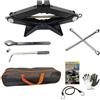 MOTO SPORT MONDO CRIC A PANTOGRAFO DA 2 TONNELLATE+CHIAVE A CROCE PER SVITARE BULLONI AUTO CRIK CON CRICCHETTO E CHIAVE INGLESE COMPATIBILE CON FIAT PUNTO KIT AUTO SET SOLLEVAMENTO GOMME