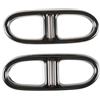 STQNXR addensato tubo di scarico Per Mercedes Per Benz GLA H247 4WD 2020 2021 Paraurti Posteriore Auto Acciaio Inossidabile Doppio Tubo Scarico Copertura Tubi(Black)