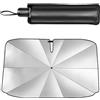 Zuquik Parasole per parabrezza auto, 125 x 65 cm, con borsa portaoggetti | per berline, furgoni e SUV