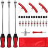 ZephyrCraft kit riparazione pneumatici auto 31 Pz, Leve smontagomme moto e Bici | Set per auto, moto, bici, monopattino. Cambio sicuro con leva protettiva, protezione cerchi e adattatore Presta inclusi