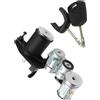 Riloer Interruttore di accensione e avviamento per auto, cilindro di bloccaggio della porta con chiave in plastica e metallo, compatibile con Ford Fiesta V 2001-2008 1479660 2S61A22050BM