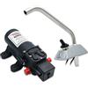 MASO Pompa acqua per camper, pompa elettrica per cucina a membrana micro autoadescante ad alta pressione Maso 12V e rubinetto girevole a 360 ° / rubinetto per camper/roulotte