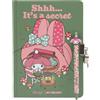 Mr. Wonderful - Diario Personale + Penna Cancellabile My Melody Hello Kitty - Shhh... It's A Secret - Diario Con 224 Pagine A Righe, Lucchetto E Chiave Di Ricambio, Penna Cancellabile Blu E Carta FSC