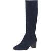CAPRICE Stivali da donna con tacco a blocco vegani, Blu (Ocean Stretch), 40 EU