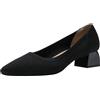 SWDZM Scarpe Donna con Tacco Basso Eleganti de Maglieria Chiuse Tacchi Bassi a Punta Comode