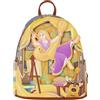 Loungefly Disney: Tangled - Repunzel Painting - Mini zaino con spilla smaltata - Glow-in-the-Dark - Borse da collezione