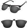ThunderClap Occhiali da sole polarizzati con clip flip-up compatibili con Ray-Ban RB5154 49 mm per uomo donna protezione UV
