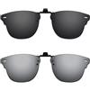 ThunderClap Occhiali da sole polarizzati con clip flip-up compatibili con Ray-Ban RB5154 49 mm per uomo donna protezione UV