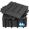 Deuba Casaria Set 44 Pezzi Piastrelle da Giardino 30x30cm 4m² in WPC Resistente Mattonelle ad Incastro per Pavimento Terrazza Balcone Esterno Sistema a Clic