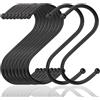 Yogopro 20 Ganci A S In Metallo Da Appendere, Ganci Da Cucina, Piccoli Ganci Per Carichi Pesanti, Ganci Doppi Funzionali Per Guardaroba, Cucina, Giardino, Asta Appendiabiti, Nero (8,5 Cm)