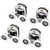 HUYGB Rotelle Box Doccia 4/8 pezzi 23mm/25mm/27mm rulli for porta doccia in lega di zinco a doppia ruota cuscinetti for porta doccia scorrevole ruote di ricambio Ruote Box Doccia(4pcs upper,27mm)