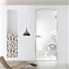 Aqua Roy The Shower Porta in vetro per interni con cerniera, modello LAVIE, vetro di sicurezza temperato satinato da 8 mm, decorazione bianca, cornice a L, adatta per apertura 70 x 198 cm