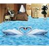 shiliwang 3 d pavimentazione personalizzata 3d pavimentazione in pvc cigno bianco salotto 3 d pavimento 3d pavimento bagno foto carta da parati per pareti 3d-300 * 210 cm
