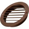 AERZETIX Griglia di ventilazione/aerazione Ø95 mm rotonda da incasso in plastica ASA per interno e esterno/colore marrone