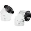 Zeta Gomito curva acciaio inox 100mm 5 decimi AISI 304 (45 gradi)