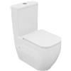 Lavita Mira 3.0 Vaso WC a Terra Senza Brida con Copriwater Soft-Close, Scarico universale, Ceramica Sanitaria