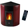 Sannover Thermique Stufa a pellet angolare Iseos 12,2 kW Bordeaux Sannover