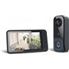 EETU Videocitofono wireless senza abbonamento, con schermo da 4,5 pollici, senza WiFi, senza bisogno di app, citofono audio a 2 vie per la privacy domestica, visione notturna, grandangolo a 120°