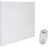 VIESTA Pannello riscaldante a infrarossi H400 400 W, 60 x 60 cm, senza cornice, IP20 TÜV/GS, protezione da surriscaldamento, 98% 70-90 °C, 100.000 h, con termostato TH10 Plug-in pronto all'uso