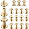 QUARKZMAN 15 set Vite Chicago M4x10mm 10mm Diametro Chiodo Rivetto Oro | Testa zigrinata, Vite a Tappo Cieco in ottone, Bulloni Rivetti per montaggio, per cintura in pelle fai da te, borsa