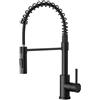 FORIOUS Rubinetto Lavello Cucina, Miscelatore Cucina in Acciaio Inox con 2 Modalità di Getto, Rubinetto Cucina Girevole a 360°, per Lavello Singolo o Doppio, Nero Matte