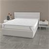 Italian Bed Linen Topper Memory Foam SILVER letto Matrimoniale 160x190 cm, altezza 5 cm, Made in Italy, Rivestimento Sfoderabile e Lavabile, Coprimaterasso con Elastici per fissaggio al materasso
