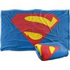 LOGOVISION Superman Shield 2024 Coperta super morbida al tatto setoso - 91 x 147 cm
