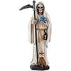DRW Statuetta Santa Morte in resina dipinta a mano, 15 cm (bianco)