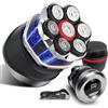 ordele Rasoio Testa Calva Uomo -7D Rasoio Elettrico Barba - Capelli uomo Testa Impermeabile IPX7 Rasoio Elettrico Fluttuante Impermeabile Cordless con Rasoio Testa Magnetiche (nero)