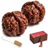 Pealeaf Noci Wenwan Cinesi Naturali In Coppia, Sfere Fidget Per Massaggio Mani, Relax Meditazione Collezione Regalo Per Papà Anziani (43-44mm)