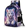 WECECE Zaino Scuola Tiger Alunni 7-9 Anni Zaino per Computer Animal Tiger Studenti Classe 1-3 Cartella Scolastica Comodo Grande Gita Scolastica Viaggio Daypack