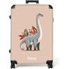 NoBoringSuitcases.com NoBoringSuitcases© Valigia Grande Bambini Trolley Da Stiva Viaggio Rigido | 77x51.5x28 cm - Leggero 4 Ruote Valigie Per Bimbo Large XL Bagaglio Dinosauro - Blu - Sfondo beige
