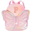 Bliceon Mini zaino per ragazze, zaino per bambini con fiocco laser arcobaleno, borsa con iniziale personalizzata per ragazze adolescenti, borsa per asilo, regalo di compleanno per ragazze di 2-10 anni