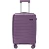 HULIXE-Valigia 55x40x20 cm Bagaglio a Mano Compatibile Ryanair, EasyJet, ITA Airways, Air France, KLM, Trolley Rigido in Polipropilene Ultra Resistente, 4 Ruote 360° S/M/L (Viola, S (55x40x20cm))