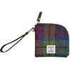 TAILORMAP Harris Tweed - Portamonete in lana con cerniera, per donne e uomini, fatto a mano, Colorato, Motivo artistico a quadri