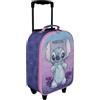 Undercover Valigia da viaggio per bambini, personalizzabile con nome, trolley per ragazze e ragazzi, bagaglio a mano, Stitch lilla, Bagaglio per bambini