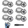 Ignara 6 testine di ricambio per Philips Serie 2000 3000 AquaTouch | Lame da rasoio in acciaio inox per rasoio elettrico da uomo, con spazzola, per AT8xx/AT7xx/PT8xx/PT7xx/S5xxx