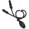 Future of your pleasure Sensual Doppio tappo anale gonfiabile Fops nero - Tappo anale gonfiabile con due forme Ø 4,5-7,3 cm fino a 16 cm di lunghezza, pompa a mano e valvola di sicurezza D22-13