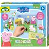 LENA - Incolla con me Peppa Pig - Set Completo con Adesivi e 2 Grandi Motivi di Peppa Pig, dai 3 Anni