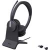 Yealink BH70 Dual with Stand Teams Auricolare Wireless A Padiglione Ufficio USB tipo A Bluetooth Base di ricarica Nero - 1208701