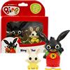 Giochi Preziosi Bing - Coppia di mini personaggi, Bing con il suo giubbotto e Charlie che alza le zampine, adatti per le mani dei più piccoli, per bambini a partire dai 18 mesi, BNG10[01