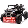 Mondial Toys Macchina Elettrica 4x4 Motori 24V Maxi Buggy Honda Talon Fuoristrada 2 Posti per Bambini Ruote in Gomma Cinture a 3 Punti Telecomando Bluetooth fino a 60kg (Nero)