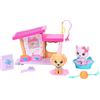 Barbie Accessori, Giocattoli prescolari, My First Story Starter Pack, Cura del Cane e del Gatto con casa per Animali Domestici, Giocattoli per Bambini e Regali