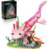 Mavo brix Axolotl Building Set for Adults & Teens 14+, Cute Animal Model | Display Base, Poseable Axolotl Figure Collectible Desk Decor, Creative STEM Gift, 998 PCS, Compatible with Lego
